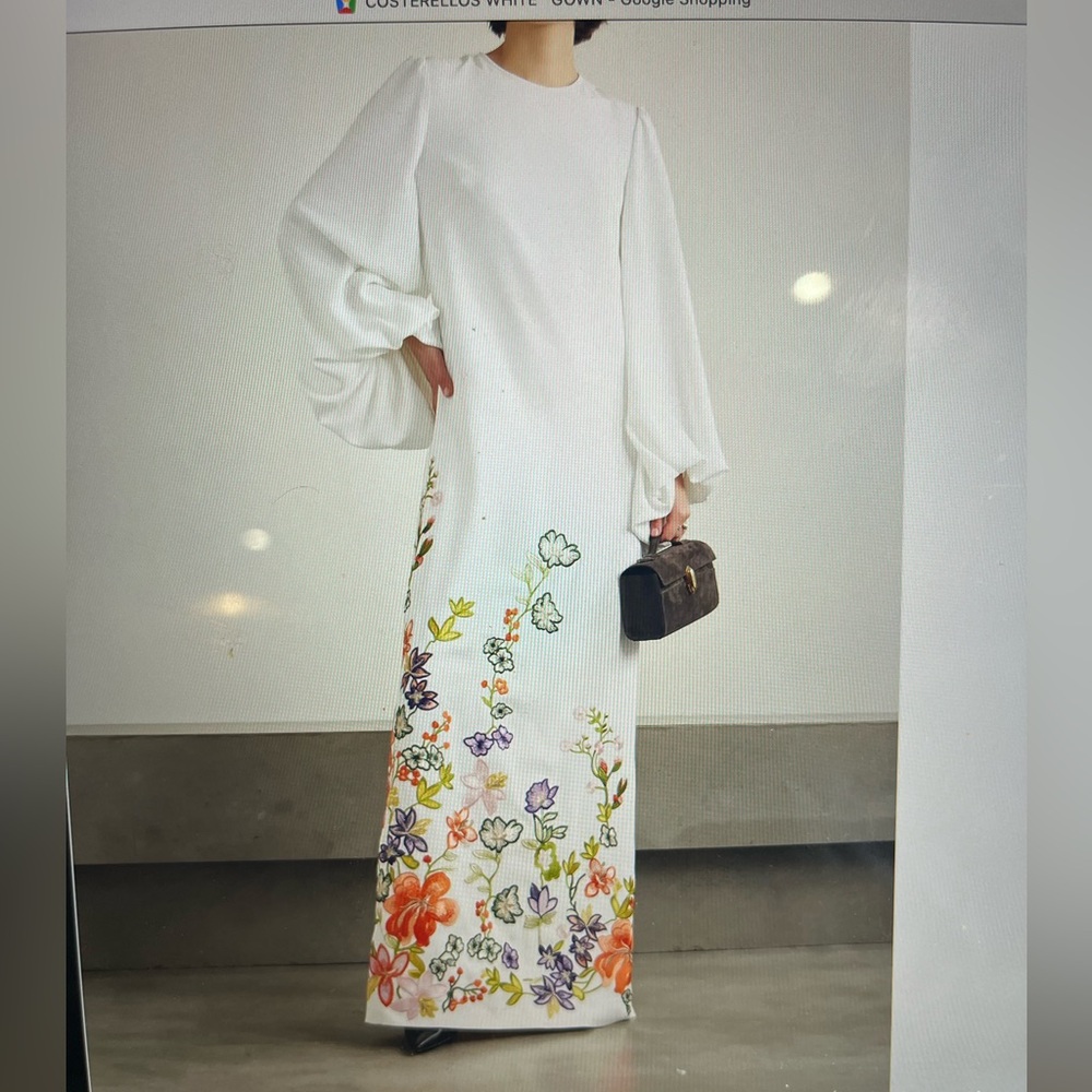 Costarellos crepe gown